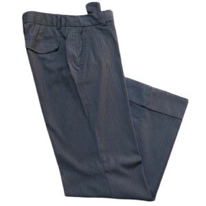 WORTHINGTON grey and soft teal stripe slacks